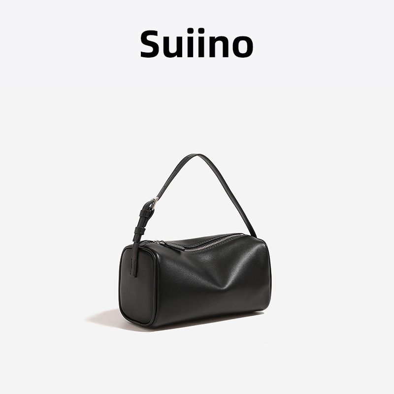 Suiino Niche Luxury Brand Women's Bag Genuine Leather Mini Bag Pencil Case Bag Pen Holder Bag Handbag Shoulder Bag Crossbody Bag