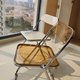 ins ເກົ້າອີ້ dining ເກົ້າອີ້ acrylic folding chair photo ໂປ່ງໃສເກົ້າອີ້ເຄື່ອງນຸ່ງຫົ່ມຮ້ານອາຈົມເຮືອນສີຂາວ stool folding