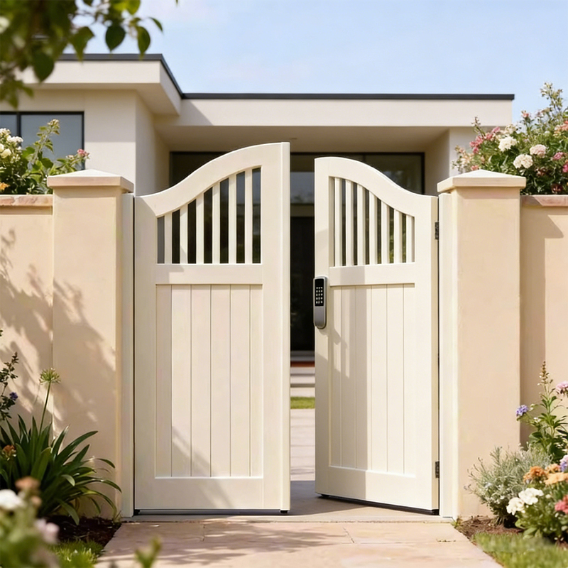 Outdoor Aluminum Alloy Villa Courtyard Door, Galvanized Iron Single/Double Opening French-Style Country Garden Door, Homestay Courtyard Door