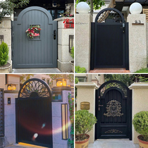 Aluminum alloy villa garden door aluminum art outdoor courtyard door iron art rural stainless steel self-built house single and double doors