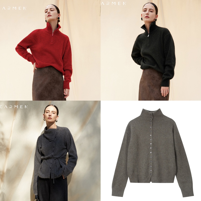 【The Sun Belongs to Us!】【Super Sun】Kaman High-End Brushed Knit Wool Sweater for Women, New Autumn 2026 Model