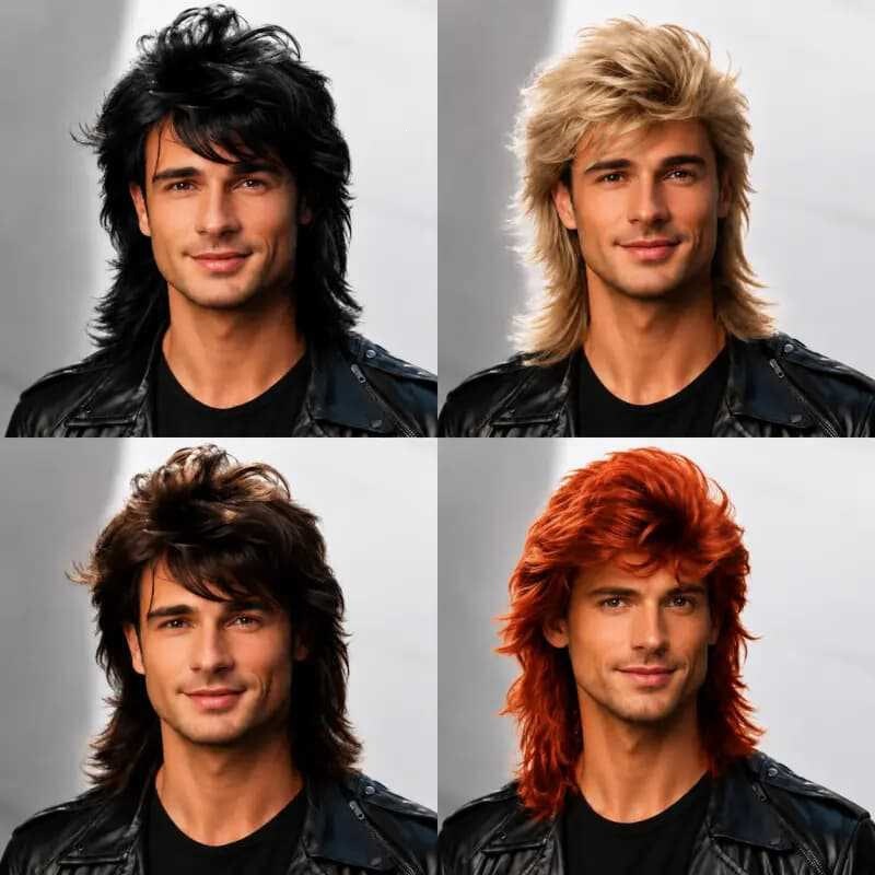 Amazon 80S Rock Shaggy Curly Hair Men's Wig for Festival Parties Synthetic Fiber Headgear Amazon 80S Rock Shaggy Curly Hair Men's Wig for Festival Parties Synthetic Fiber Headgear