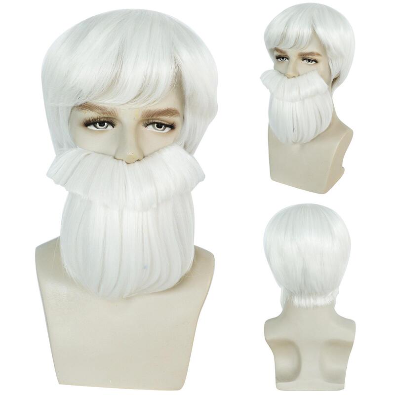 Kfc Grandpa Wig and Beard Set, Performance Costume, Cosplay Wig Kfc Grandpa Wig and Beard Set, Performance Costume, Cosplay Wig