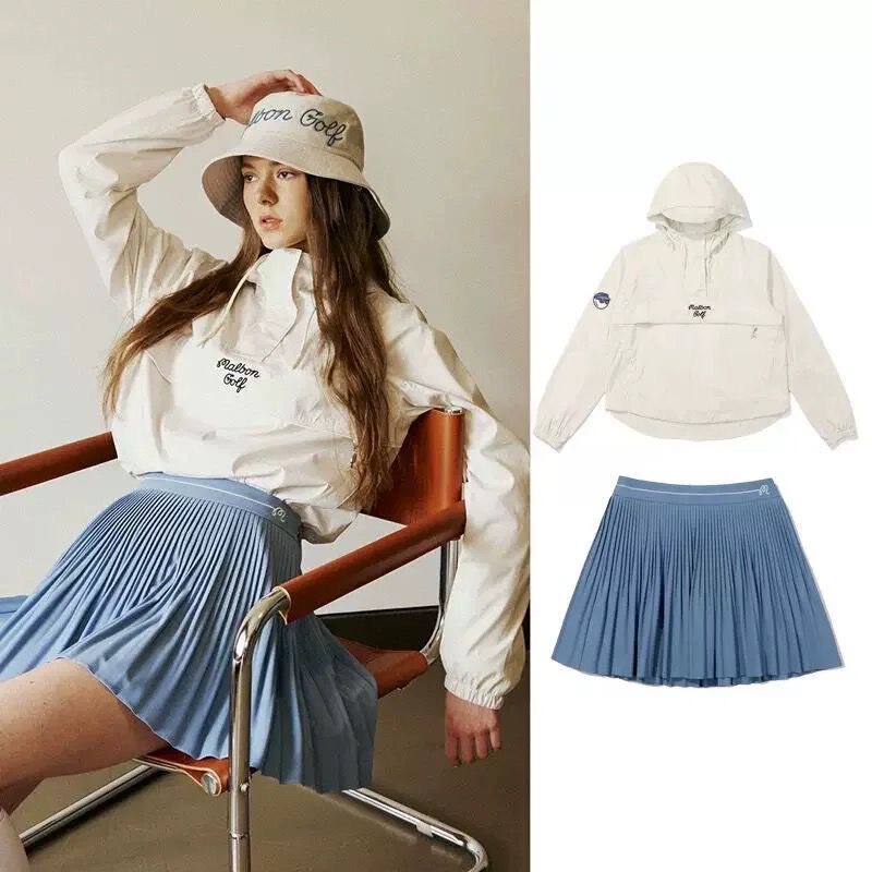 26 New Models of Malbon Korean Women's Golf Fashion Versatile Sports Casual Hooded Sweatshirt Jacket Top