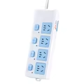 Pure Copper 2-Pin Plug Power Strip with Two Sockets, Double-Ended Two-Prong Extension Cord Power Strip with Cable