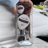 Спонж, кисть, портативная косметическая прозрачная коробка для хранения для путешествий