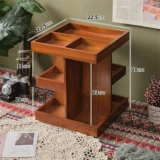 Ящик для хранения косметики в средневековом стиле, настольный высококачественный 2025, новая вращающаяся полка для хранения, стеллаж для хранения большой емкости