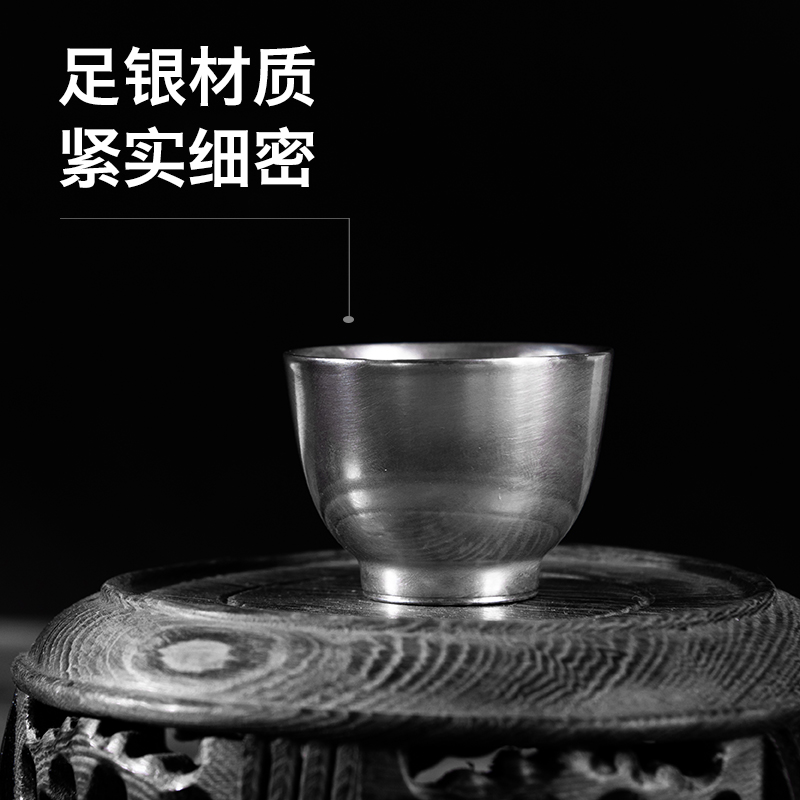 Made in jingdezhen masters cup pure manual contracted sterling silver inside and outside a keller sample tea cup kung fu tea cup