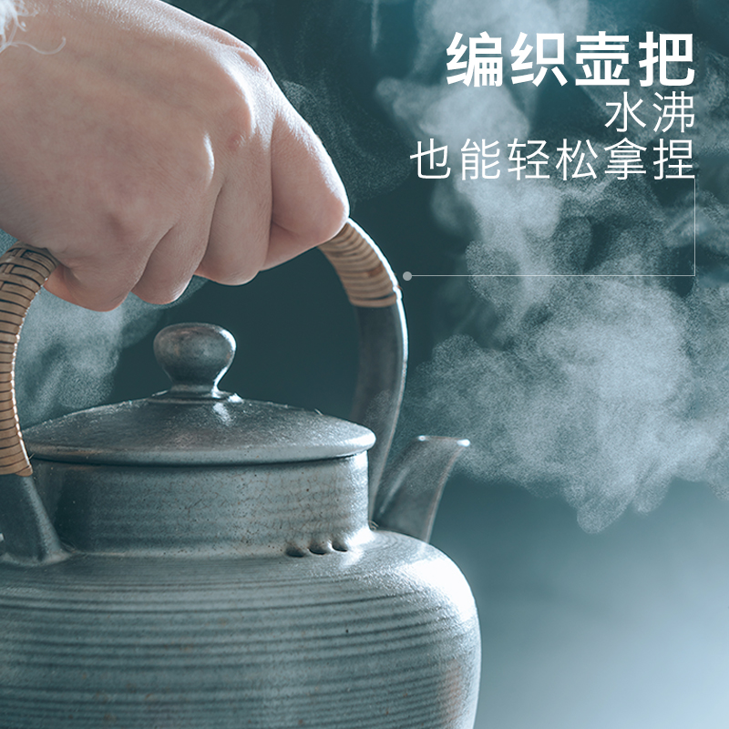 Made in jingdezhen kung fu tea pure manual Japanese girder ash glaze cooking pot not it the kettle