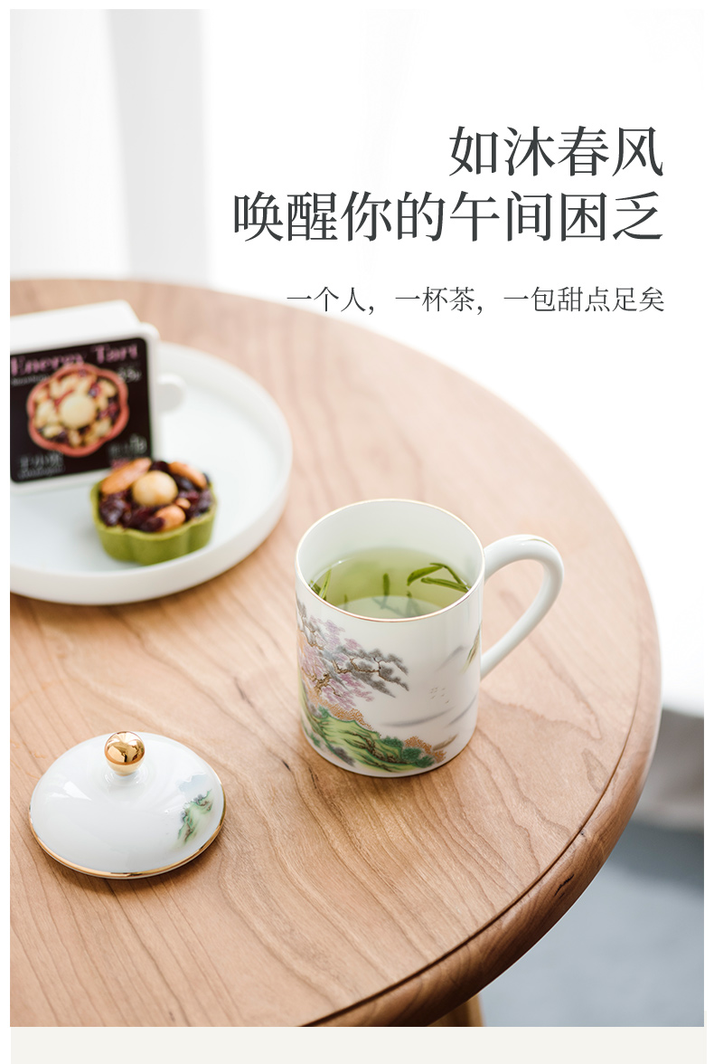 Made in jingdezhen ceramic keller of household porcelain teacup single glass kung fu tea set office