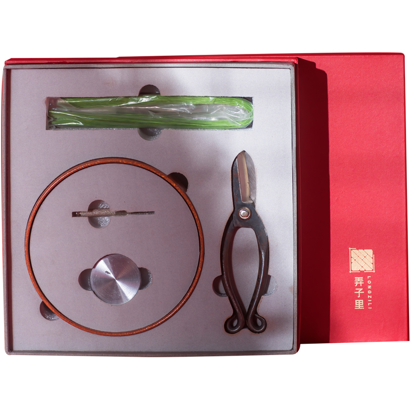 Furnishing articles made in jingdezhen flower arranging Chinese kung fu tea sets accessories, household ceramic flower implement scissors gift box