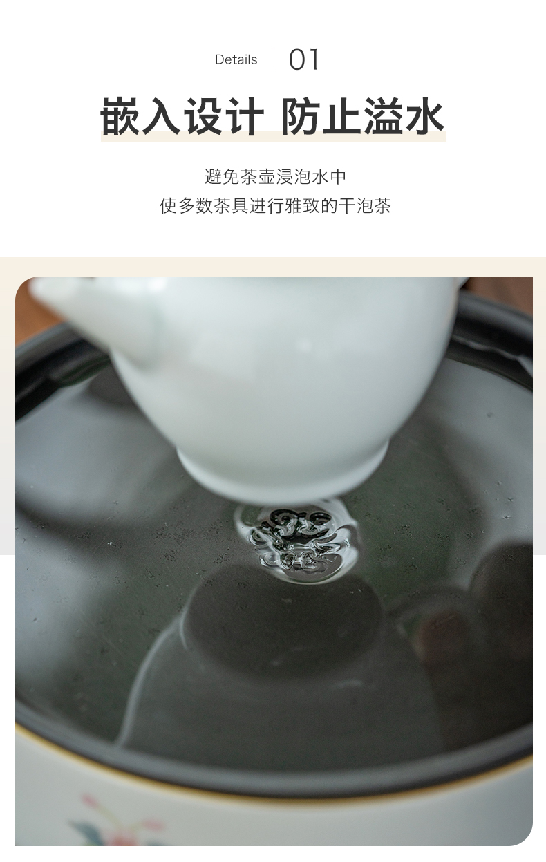 Lane. Gas up of archaize of blossoming mud haitang tin GaiHu bearing. The Jingdezhen ceramic kung fu tea set