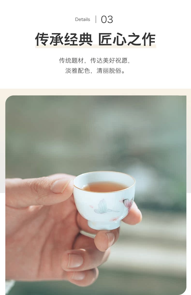 Made in jingdezhen ceramic masters cup sample tea cup pure manual hand - Made koubei kung fu tea set for the cup