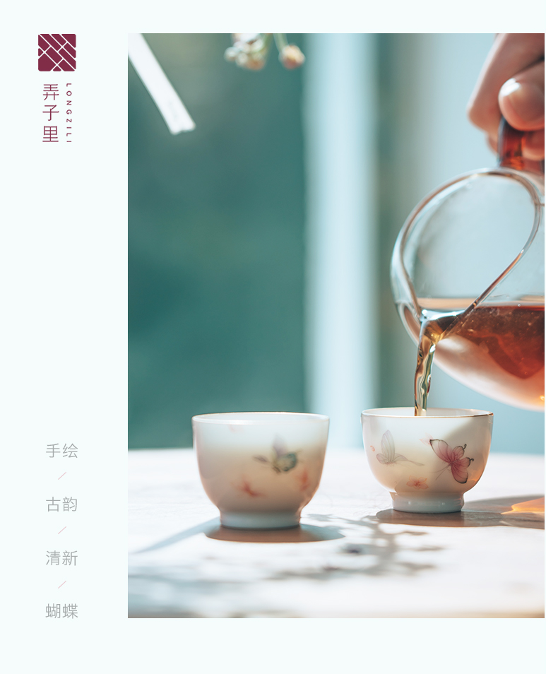 Made in jingdezhen ceramic masters cup sample tea cup pure manual hand - Made koubei kung fu tea set for the cup