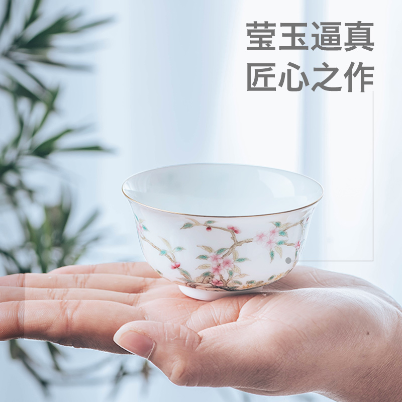 Master cup single CPU high - end jingdezhen in child pay big if he had not violet arenaceous hand - made ShaTang cup host a cup of tea