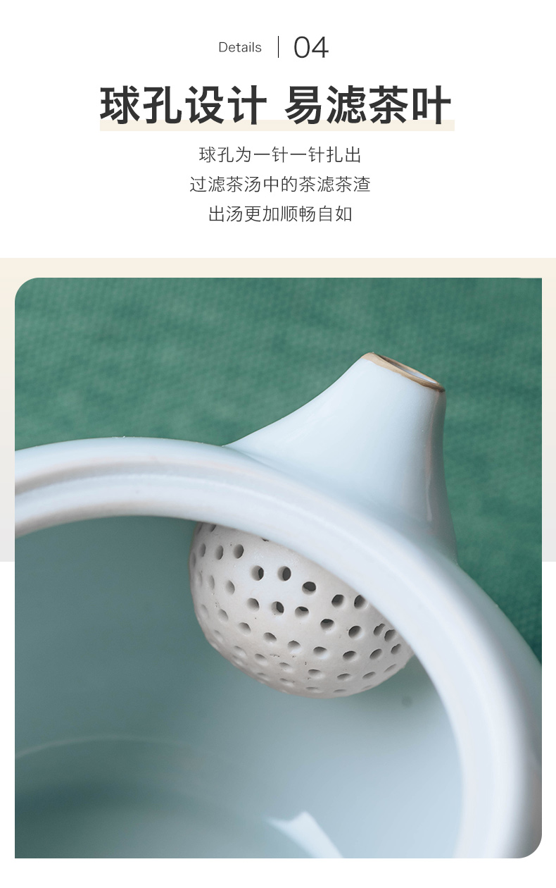 Made in jingdezhen ceramic teapot tea set suits for all hand antique landscape beauty pot of violet arenaceous mud