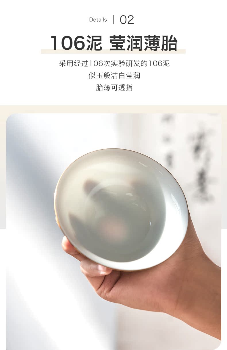 Made in jingdezhen kung fu tea set manually up phnom penh oolong tea bowl white porcelain three tureen tea cups single CPU