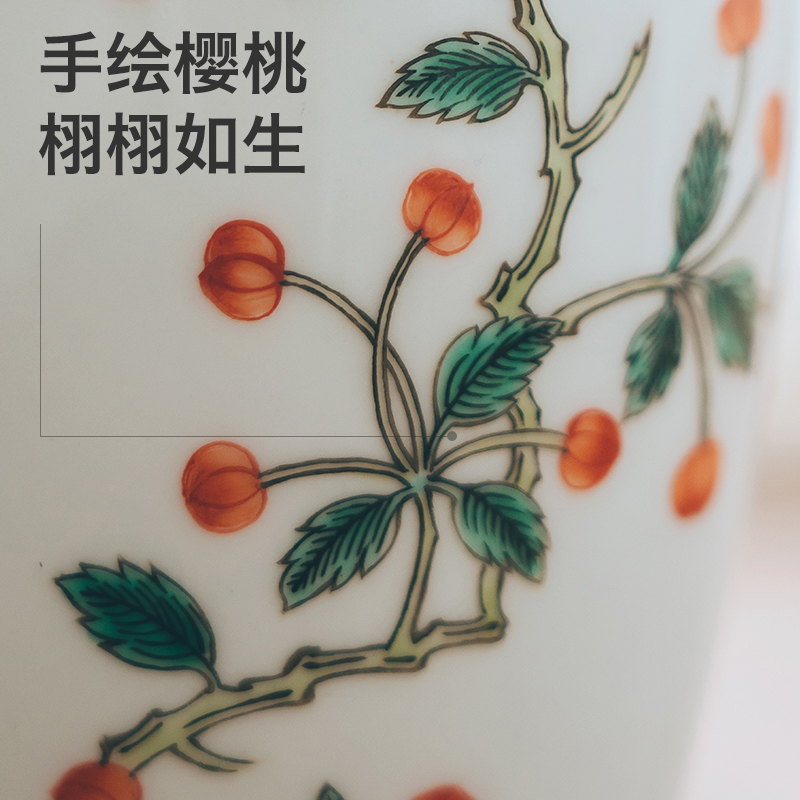 Made in jingdezhen kung fu tea sets and tea cup large capacity manual hand - Made ancient old alum red cherry fair keller