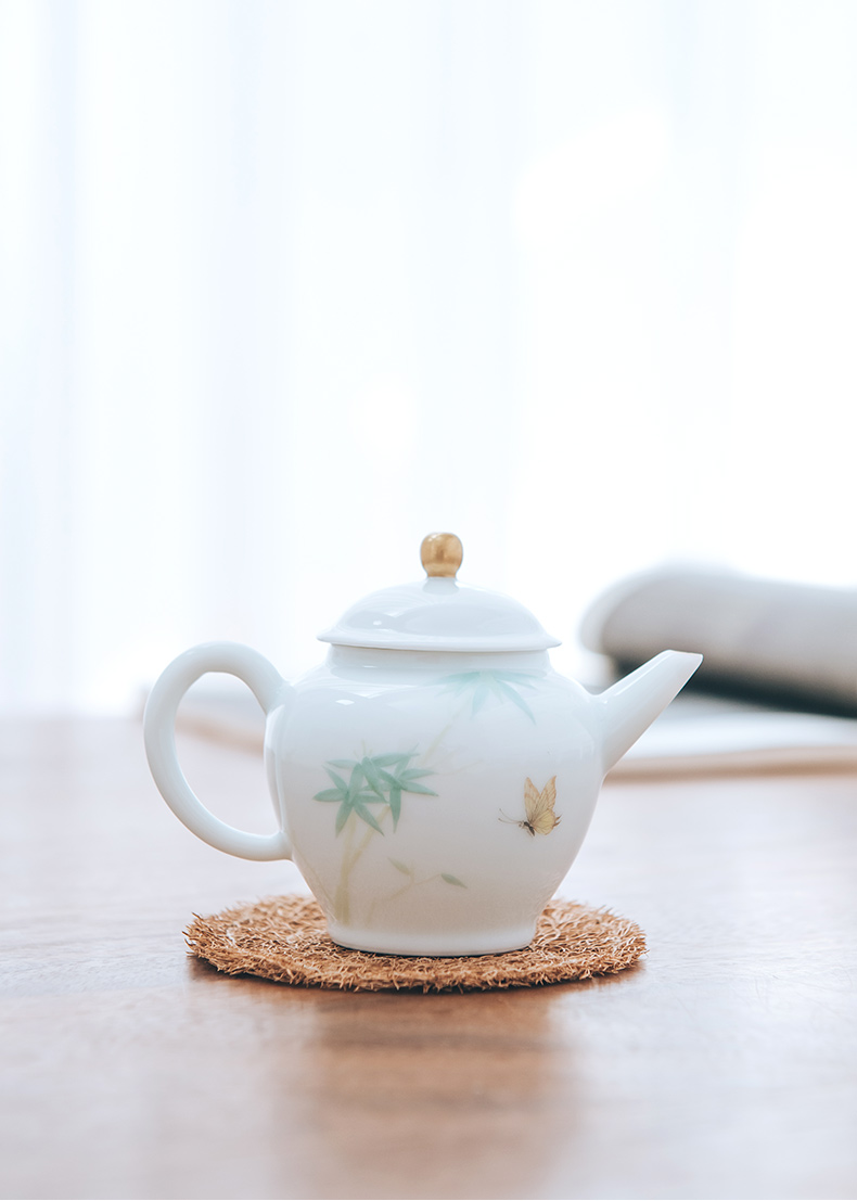 Get in the manual of violet arenaceous kung fu tea pot jingdezhen tea set small teapot little teapot with one person