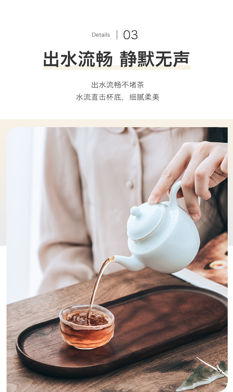 All made in jingdezhen glaze palace DengHu pure manual contracted large teapot ultimately responds kungfu tea set the teapot