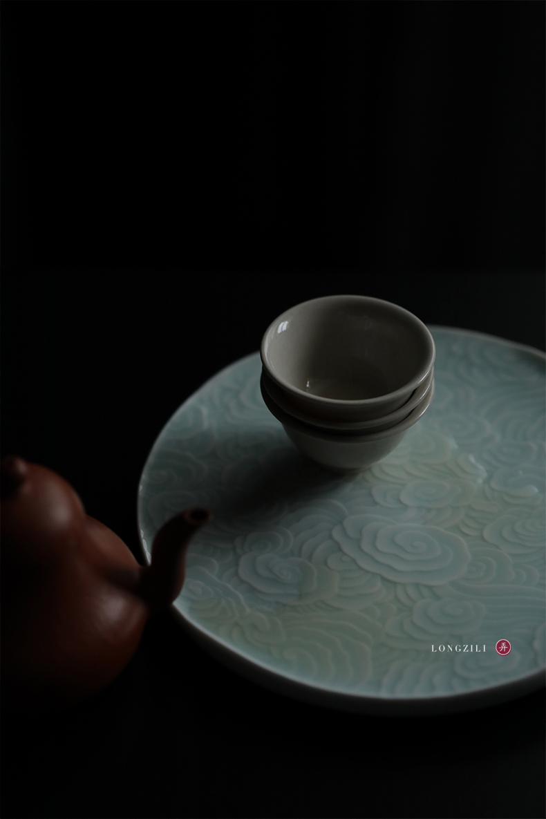 Kung fu tea accessories in the son of jingdezhen ceramics dry mercifully tea tray was home round pot on the saucer