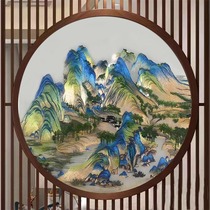 New Chinese style double-sided embroidery Qianli Jiangshan entry screen entrance screen partition restaurant tea room hanging painting decorative painting
