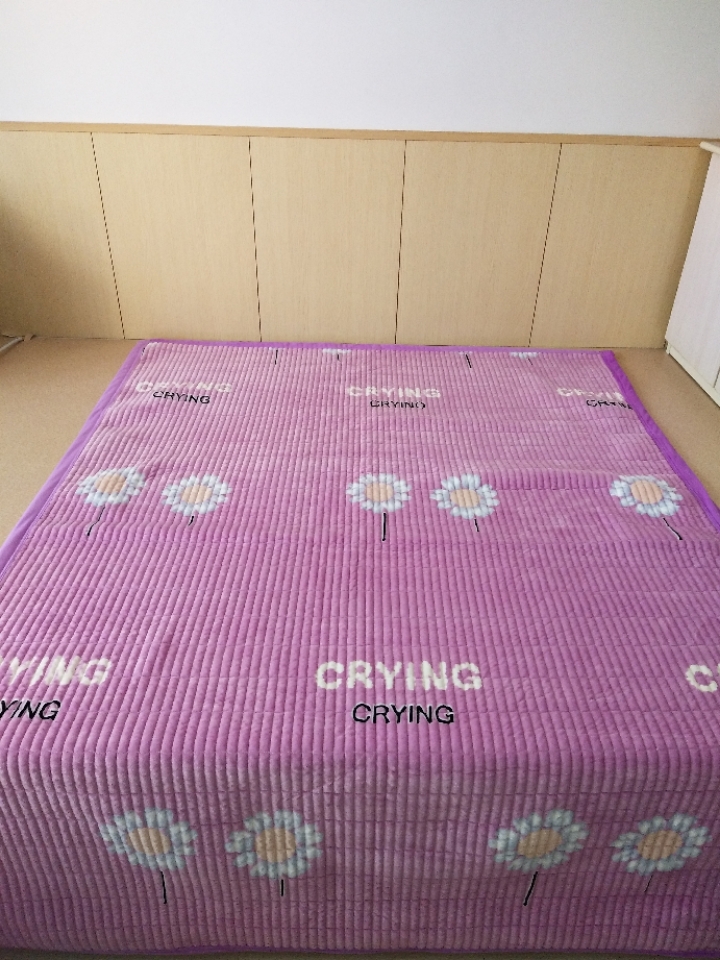 Pha lê nhung + khăn trải giường bằng vải bông được trải giường đơn Giường đôi hoạt hình ga giường 1m2x2m