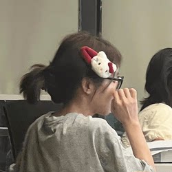 cute Cartoon Cat Headwear Hair Band Hairpin Side Clip Female Back of Head 2025 New arrival cute Cartoon Stuffed