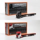 1:64 Scale Mercedes-Benz Actros Semi-Trailer 3-Axle Tractor with Retractable Trailer Bed Alloy Truck Model