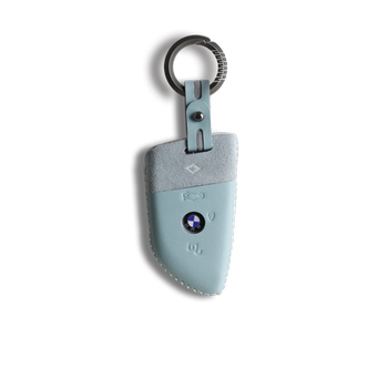 Bmw genuine leather two-color stitching handmade customized key cover