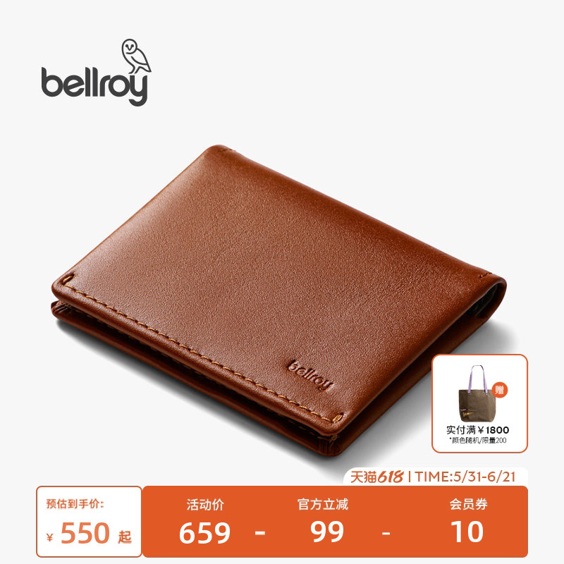 Father's Day Gift Bellroy Australia Slim Sleeve Lightweight Travel Short Wallet Coin Purse Card Holder