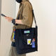 ກະເປົ໋າຜ້າໃບແບບງ່າຍດາຍຂອງຜູ້ຊາຍຍີ່ຫໍ້ trendy ຂະຫນາດໃຫຍ່ຄວາມອາດສາມາດຂອງນັກສຶກສາຫ້ອງຮຽນພາສາເກົາຫຼີ handbag shoulder bag crossbody bag