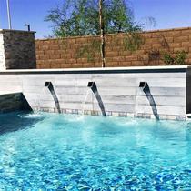 Stainless steel water outlet fish pond decoration waterfall landscaping water tank water wall water curtain wall water feature waterfall outlet