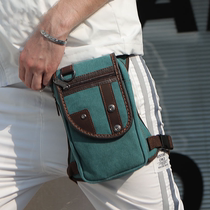 Casual leg bag canvas square outdoor waist bag travel mountaineering tool bag mobile phone outing portable multi-functional bag
