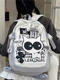 Travel Niche Retro Campus Shoulder Harajuku Style Design Cool Large Capacity Sexy School Bag Bone Denim Backpack