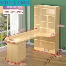 Corner computer desk Nordic computer desk standing computer desk computer desk small wooden corner desk bookshelf set