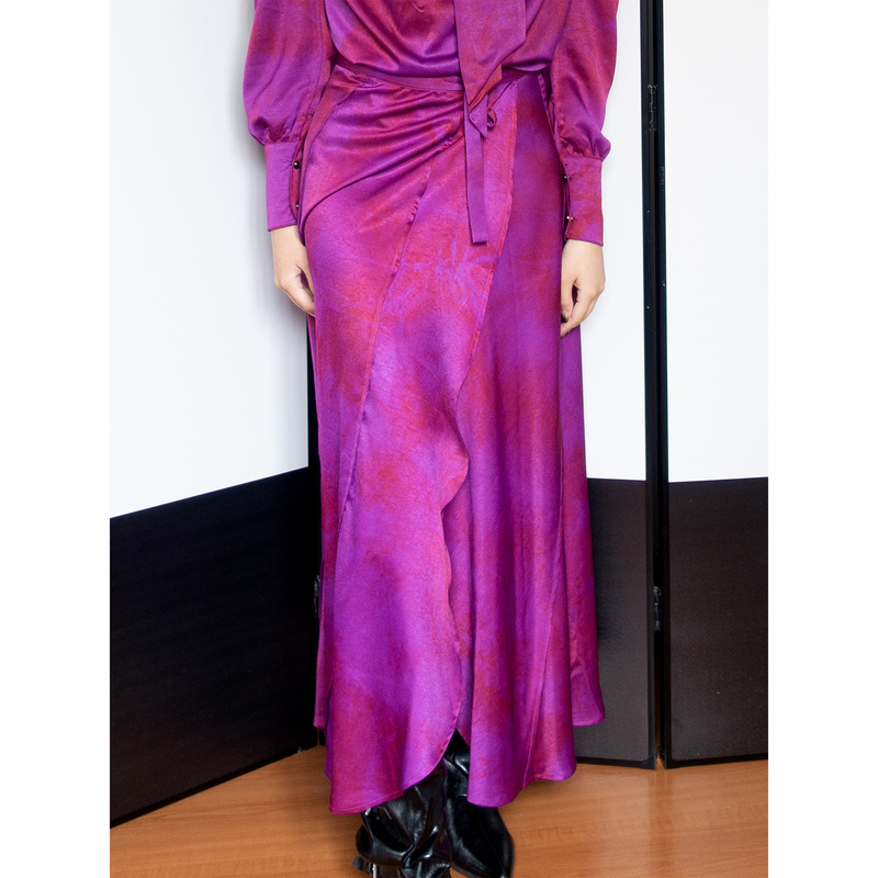 【 20% off 】Blancmade.23Fw Retro New Chinese Style Raspberry Red One-Piece Lace-Up Skirt Niche