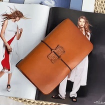 Japanese travel multifunctional vegetable tanned saddle leather clutch bag retro cowhide mobile phone bag genuine leather handbag tool bag