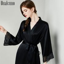 QUALCUNO sexy real silk harnesses sleeping robes skirts two sets of mulberry silk suit home for spring and summer pyjamas