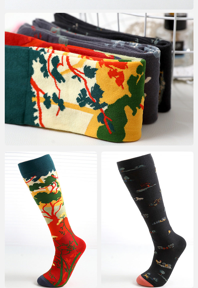 Носки medium and high tube calf and knee socks french ins style re Aishang