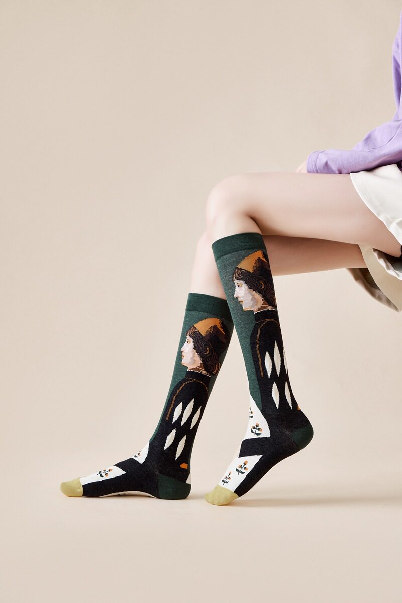 Носки medium and high tube calf and knee socks french ins style re Aishang