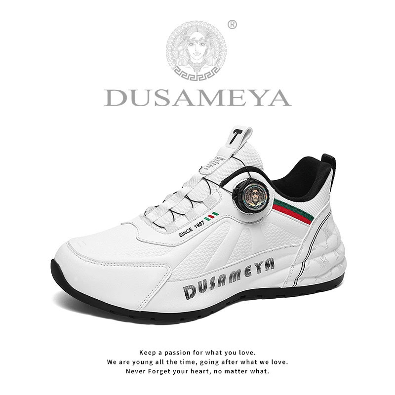 Dusamiya Light Luxury Rotating Button Shoes Casual Shoes Fashionable Couple Shoes Unisex Height-Increasing Shoes Sports Men's Shoes
