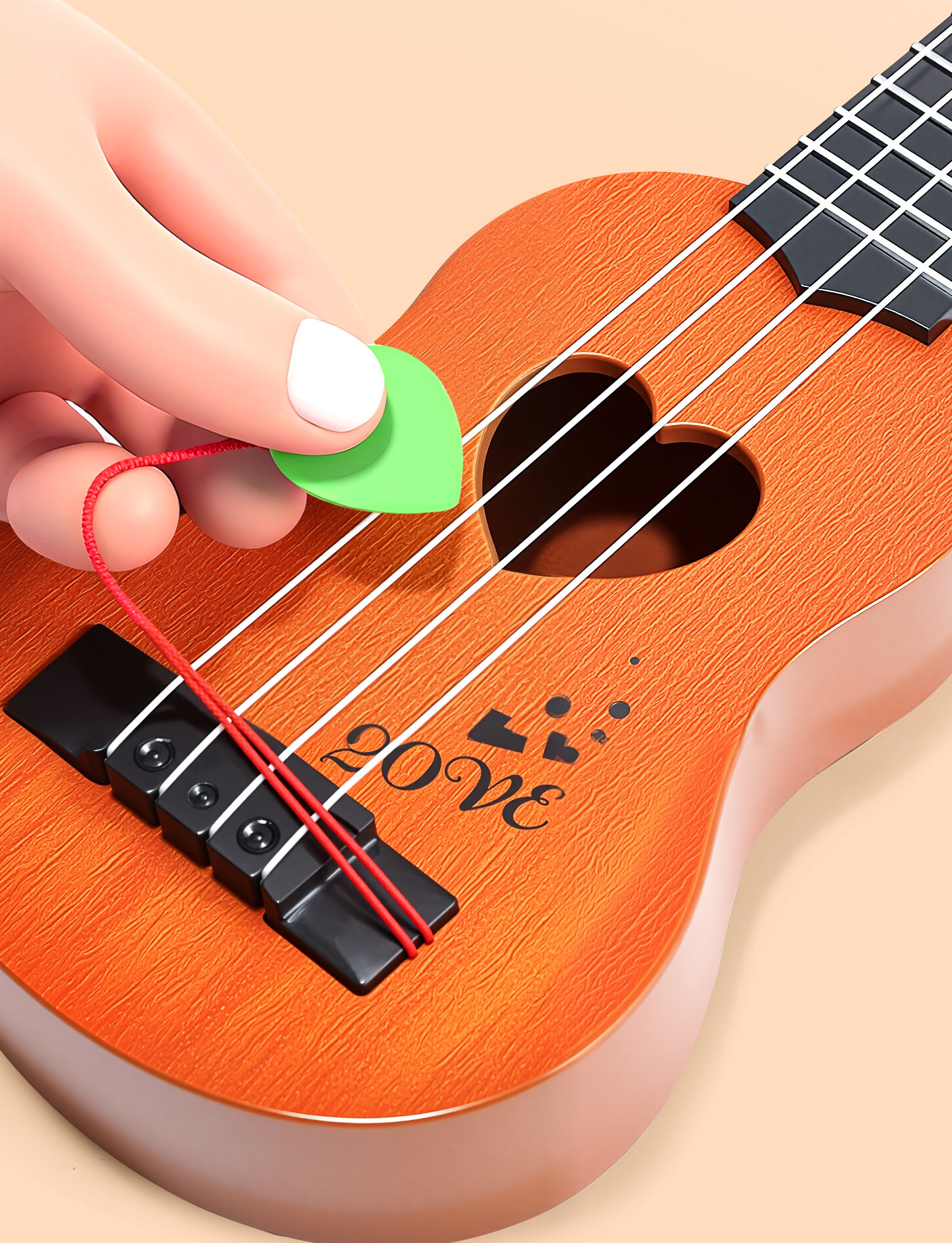 Детская гитара 初学者尤克里里儿童小吉他玩具可弹奏女男孩入门乐器宝宝小提琴h4
