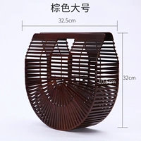 Сумка полумесяц коричневая большого размера