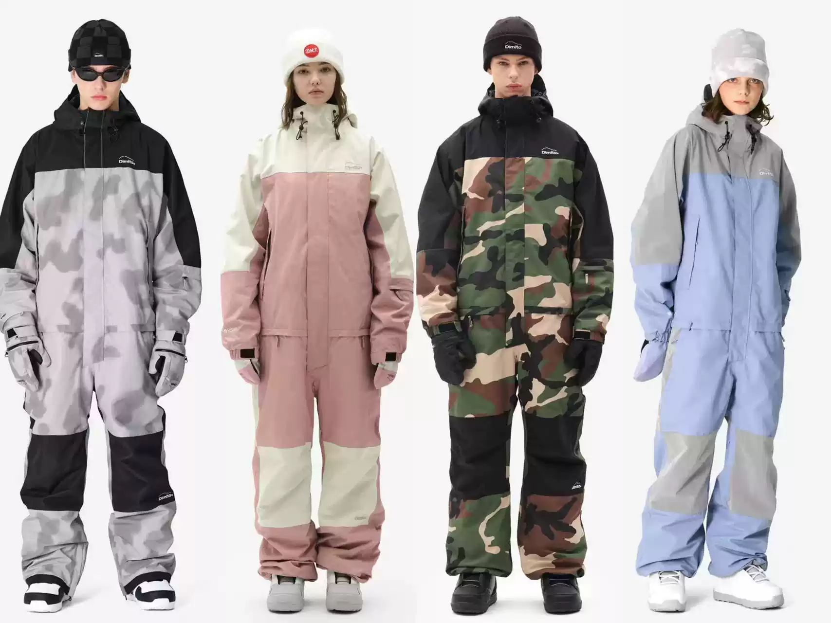 2223款DIMITO滑雪套裝連身衣BLOCK JUMPSUIT單板防水男女滑雪褲