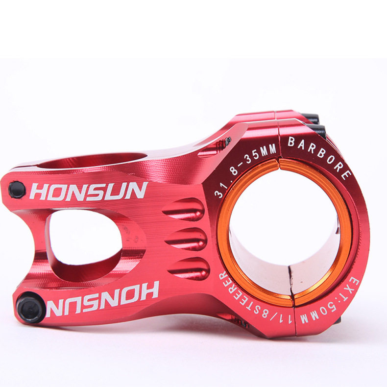 HONSUN短把立 31.8/35*50MM0度铝合金炫彩CNC山地自行车把立