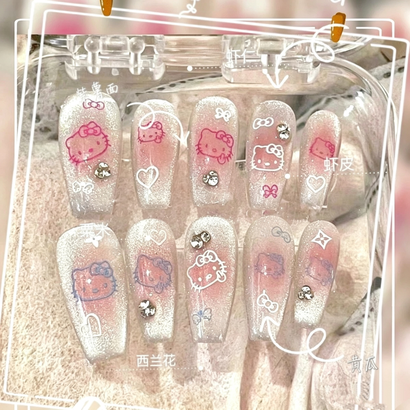 Children's Special Wearable Nails, Fake Nails for 12-Year-Old Girls, 10-Year-Old Nail Stickers, Long Nail Stickers for Girls Children's Special Wearable Nails, Fake Nails for 12-Year-Old Girls, 10-Year-Old Nail Stickers, Long Nail Stickers for Girls
