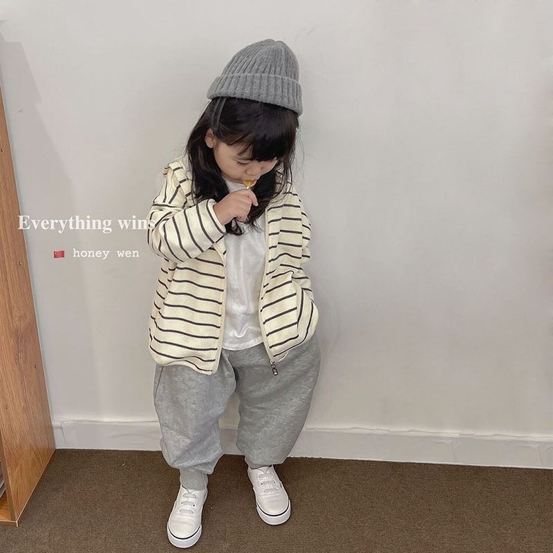Children's Clothing Girls' Jacket 2026 Autumn New Striped Stylish Hooded Kids' Top Autumn Casual Cardigan Clothing Children's Clothing Girls' Jacket 2026 Autumn New Striped Stylish Hooded Kids' Top Autumn Casual Cardigan Clothing