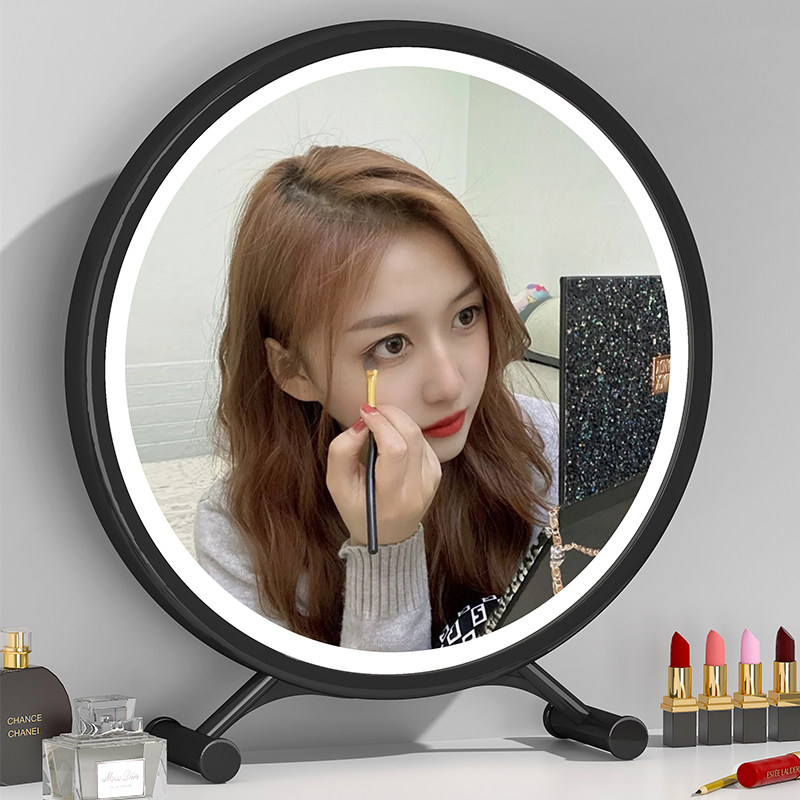 Japan imported MUJIEled lamp cosmetic mirror desktop bedroom dresser network red photography dorm