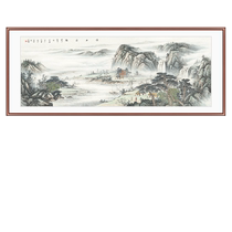 Famous hand-painted Chinese painting ink landscape painting living room hanging painting office sofa background wall tea room decoration painting